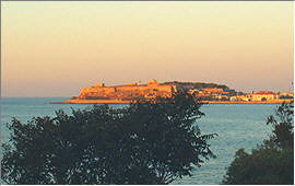 Rethymnon: The fortress with evening light